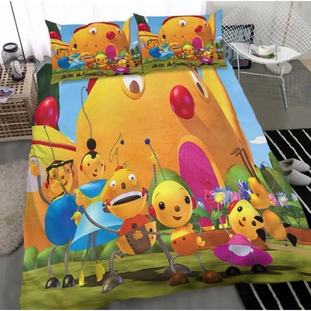 Rolie Polie Olie Disney Bedding Set Soft Cover Set Bedroom Decor 3-Piece Bedding Set (1 Duvet Cover + 2 Pillow Shams)