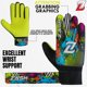 thumbnail image 4 of Guantes de Portero ZASH Juvenil Talla 4 Amarillo Fluorescente, 4 of 6