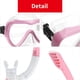 thumbnail image 3 of Kit de buceo para adultos con máscara de snorkel y gafas antivaho de vidrio templado (rosa), 3 of 7