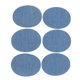 thumbnail image 3 of 6 Piezas / Paquete Denim Iron On Jean Parches Jeans Kit De Reparación Oval Azul Claro, 3 of 5