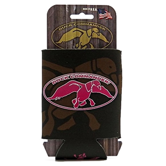 Logotipo de Duck Dynasty de Can Cooler Fierce Products, marrón