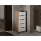 thumbnail image 1 of Cómoda Alta Kaia 5 Cajones Miel Y Blanco 107x45x41 Cm - Muebles Organizadores, 1 of 14