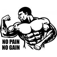Rienda Libre Graphics - Decomural No Pain No Gain Sports Ws-42913