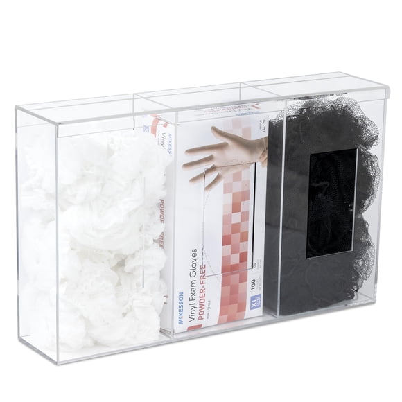 Dispensador triple Higiene Holder IneVibe con tapa acrílica