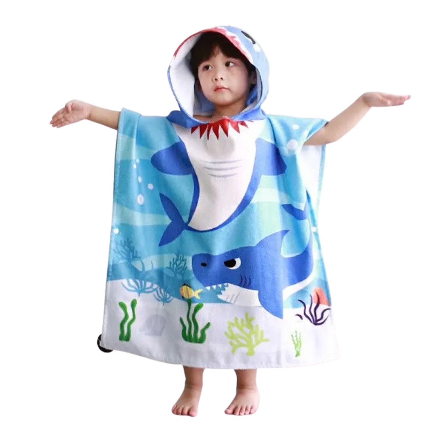 Genérico - Toalla Con Capucha Para Niño Y Niña De Playa