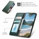 thumbnail image 4 of Funda tipo cartera para Samsung Galaxy A57 de piel con cierre magnético, ranuras para tarjetas y correa para la muñeca Verde, 4 of 6