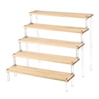 Magideal - Expositor De Acrílico Para Mostrador, Expositor De Venta Minorista, Expositores, Accesorios De Exhibición, Expositor De Madera Para Figuras De Acción, Coleccionables, Dulces, Modelos 5 Capas