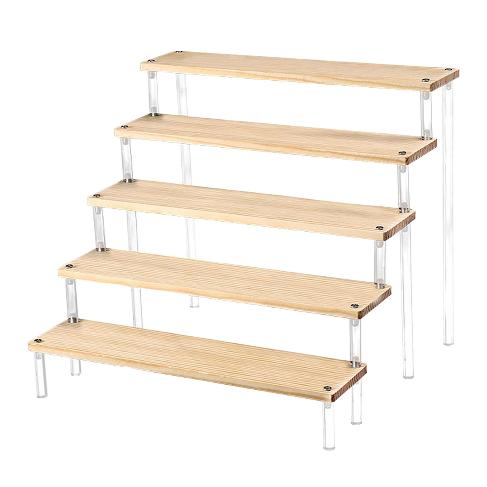 Magideal - Expositor De Acrílico Para Mostrador, Expositor De Venta Minorista, Expositores, Accesorios De Exhibición, Expositor De Madera Para Figuras De Acción, Coleccionables, Dulces, Modelos 5 Capas