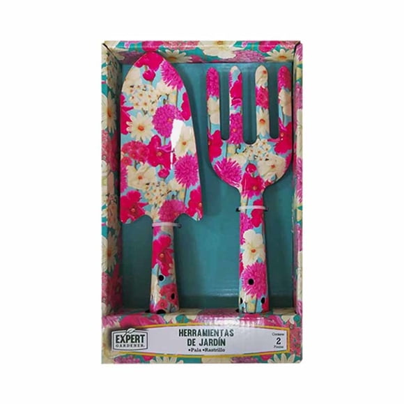 Set Herramientas Pala + Ratrillo Rosa