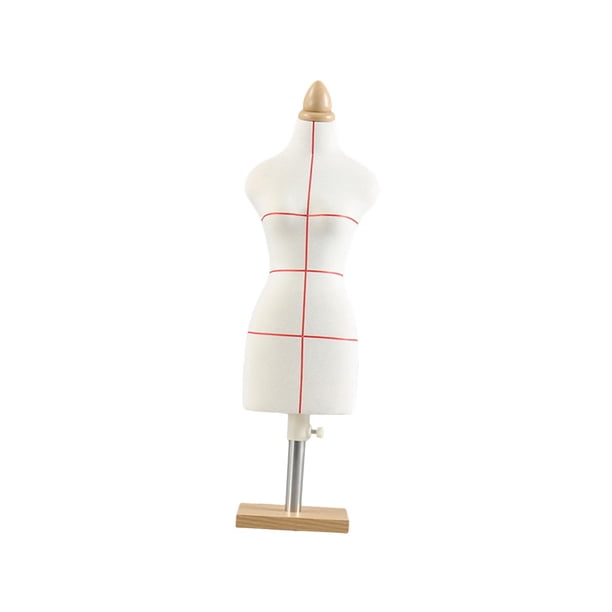 Vestido de Muñeca Forma de Costura Mannequin Vestence Torso Rack Support Model Model Tasor Form Span para El Diseño de La Escena en Casa , 46 cm y 46 cm y base cuadrada
