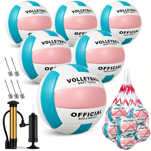 Voleibol Sbarklo Tamaño 5 - Pack de 6, Impermeable y Suave
