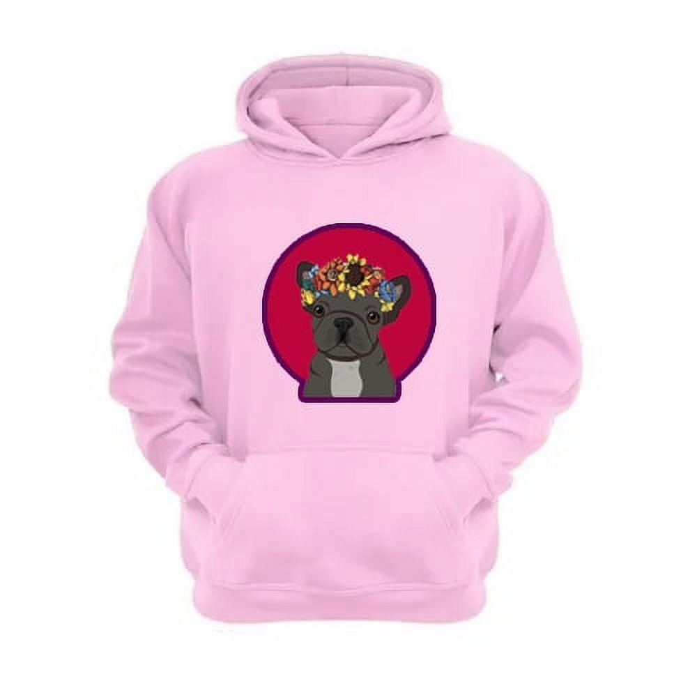 Genérico - Polerón Canguro Pug Corona Rosa Talla Xl Unisex
