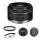 thumbnail image 1 of Lente Canon RF 50 mm f/1.8 STM con filtro UV y protector de tapa de lente, 1 of 7