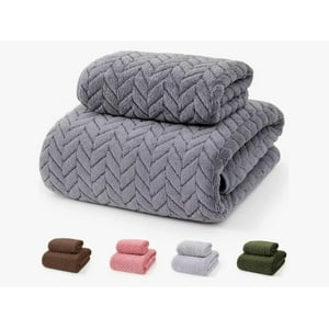 Atlas - Juego De 2 Toallas De Baño Gris