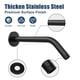 thumbnail image 3 of Brazo de ducha Rulnfichy de 20 cm, negro mate, montaje en pared, 3 of 7