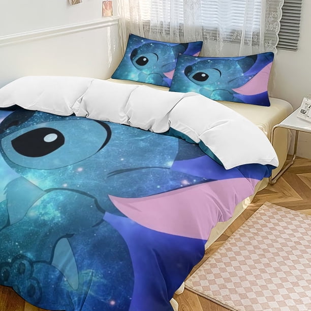 StitchCartoon Collection 3-Piece Comforter Set, Personalized Bedding Decor for Kids And Teens Bed Sheets