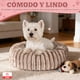 thumbnail image 5 of Cama Redonda Para Mascota Gatos Perros Tela Angora Suave Lavable Estilo Donut Dirty Color Café, 5 of 10