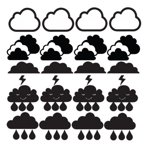 Rienda Libre Graphics - Decomural Cloud Kids Weather Set Ws-33347