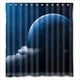 thumbnail image 1 of Cortina de ducha Luna Vista Terra Pianeta Superficie Nuvole Luna, juego de cortinas de baño con ganchos, tamaño 66 x 72 pulgadas, 1 of 3