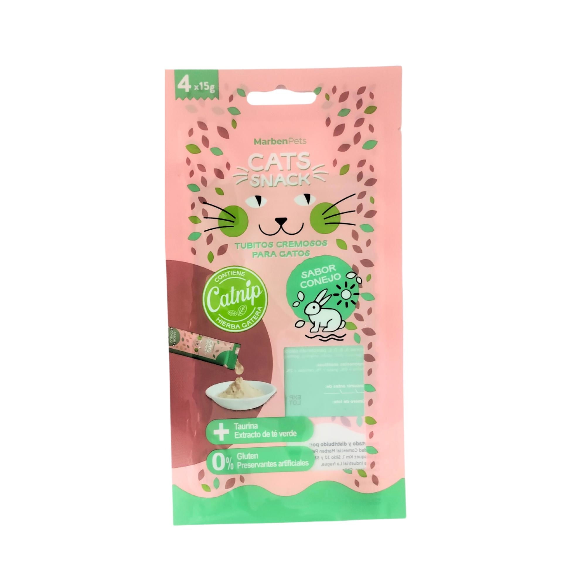 Cats Snack - Snack Gato Cremoso Sabor Conejo Bolsa