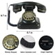 thumbnail image 4 of Teléfono retro TelPal estilo años 30, negro, con cable y disco giratorio, 4 of 7