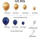 thumbnail image 2 of Kit de guirnaldas con globos JHESAO, azul marino y dorado, 121 piezas, 2 of 7