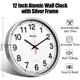 thumbnail image 3 of Reloj de Pared Geevon Atómico 30 cm con Funcionamiento a Batería y Ajuste Automático, 3 of 9