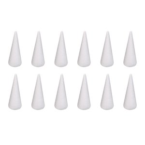 Bothyi - Proyecto De Árbol De Navidad Con Conos De Espuma Artesanales, 12 Uds., Para Centro De Mesa De Festival, 15Cm