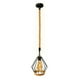 thumbnail image 1 of Lámpara Colgante Cáñamo Diseño Diamante Negro E-27 Ampolleta Cálida, 1 of 3