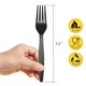 thumbnail image 2 of Tenedor POSATE de Plástico Negro 18 cm 100 unidades Desechable, 2 of 9
