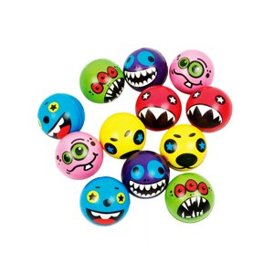 Genérico - Pack 12X Mini Pelota Anti Stress - Terror
