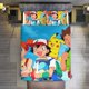 thumbnail image 1 of Pokemon And Ash Friends 3 Piece Sets Full/Queen Size - Reversible Microfiber Quilts with Shams Soft Lightweight Bedspread Coverlet Comforter for All Season Bed Sheets, 1 of 4
