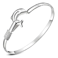 Genérico - Pulsera Plata 925 Delfín Mujer Ajustable