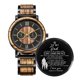 thumbnail image 1 of Reloj Kenon de madera de ébano personalizado para hombre, 1 of 6