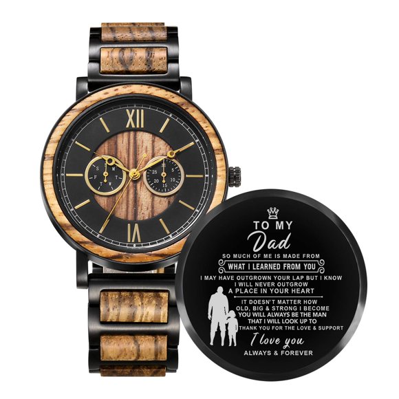 Reloj Kenon de madera de ébano personalizado para hombre