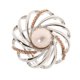 thumbnail image 2 of Moda Espiral Perla Bufanda Tricíclica Anillo Bufanda Hebilla Clip Pasadores Plata, 2 of 3