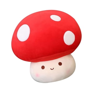 Magideal - Champiñón Relleno Juguete De Peluche Colección Divertida Muñeca Juguetes Sofá De Peluche Almohada Encantador Para Favores Año Nuevo , Rojo 23Cm