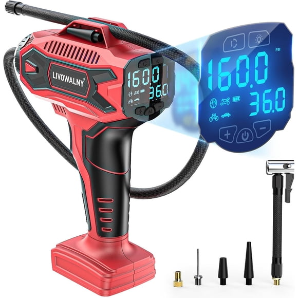 Inflador Neumáticos LIVOWALNY 160 PSI 18V para Milwaukee LCD