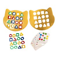 Bothyi - Tablero De Combinación De Formas De Colores Reconocimiento De Formas Geométricas Para Mayores De 3 Años 2 Jugadores