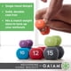 thumbnail image 2 of Mancuerna Gaiam con revestimiento de neopreno de 1,4 kg, color morado, para gimnasio en casa, 2 of 7