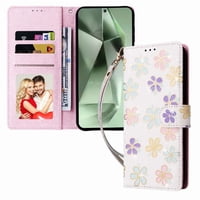 Foxdock Funda Tipo Cartera Floral Para Samsung Galaxy S26 ,Funda Con Tapa De Cuero Pu, Protección Antigolpes Con Ranuras Para Tarjetas Y Soporte