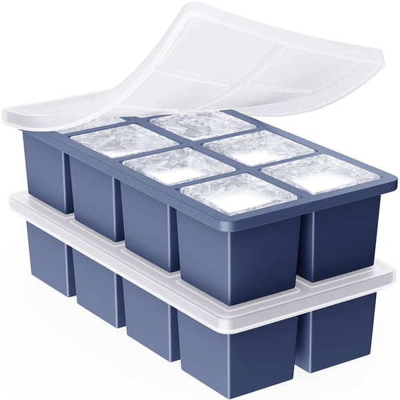Bandejas para cubitos de hielo GGOW, grandes de silicona, 5 cm, para whisky y cócteles
