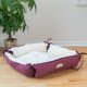 thumbnail image 4 of Cama para gato Armarkat 2 en 1 con tapete de felpa para gato, borgoña/ivorio, 4 of 6