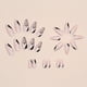 thumbnail image 2 of Glitter Almond Press On Nails,Leaf Design Fake Nails,Medium False Nails, 2 of 2