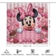 thumbnail image 2 of Minnie Mouse-theme 4-Piece Shower Curtain Set with Rugs, Waterproof Bathroom Decor Set Includes Bath Mat, U-Shaped Rug, Toilet Lid Cover and Curtain with Hooks, 2 of 6