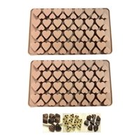 Genérico - Pack 2 Molde De Silicona De Corazon Molde Corazon Molde