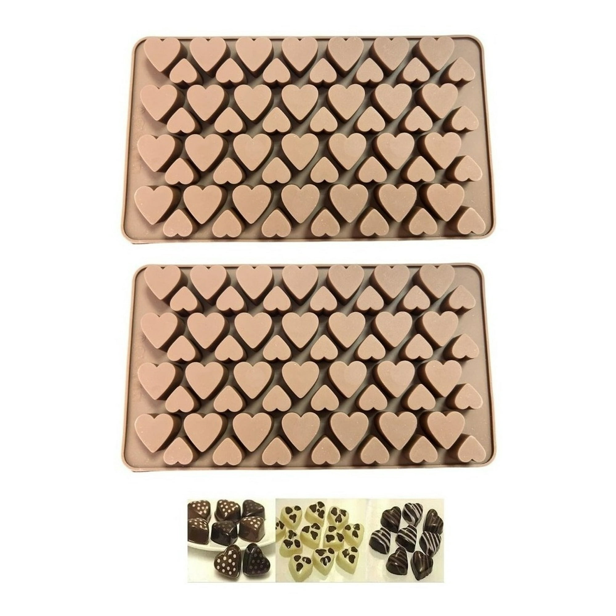 Genérico - Pack 2 Molde De Silicona De Corazon Molde Corazon Molde