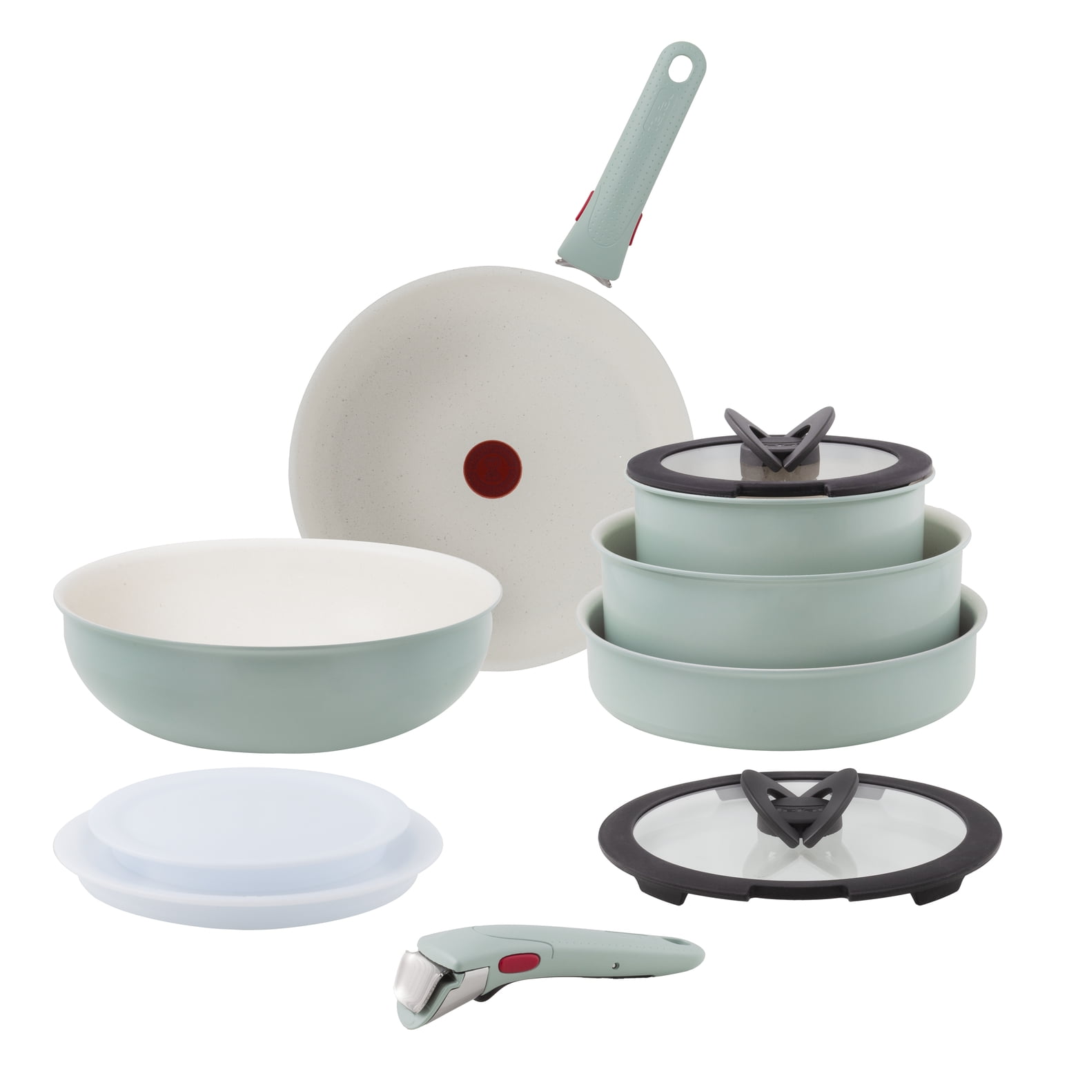 Bateria De Cocina Ingenio Serenity 11 Piezas Verde Tefal