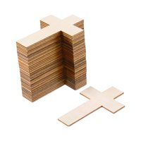 Bothyi - 36 Piezas De Recortes De Cruz De Pascua, Recortes De Madera Sin Terminar Para Suministros De Fiesta, Escuela