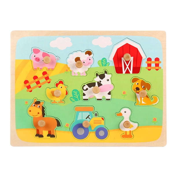 Tablero De Agarre De Mano Para Bebé De Juguete De Madera Para Niños Pequeños De 2, 3, 4 Y 5 Años, Regalo De Cumpleaños, Estilo B